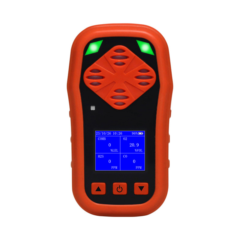 Red ABS Portable Combustible Gas Detector H2S CO O2 CH4 1Kg