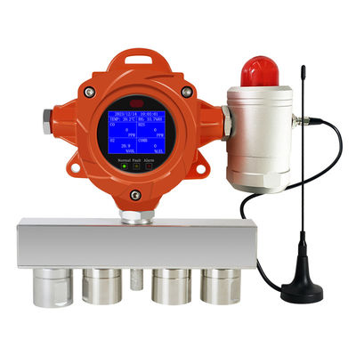 Wall Mounted Multi Gas Leak Detector Device 4 In 1 Gas Detector Fixed