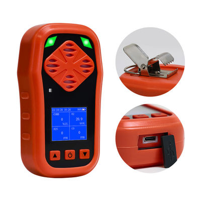CE Portable Multi Gas Detectors 4 In 1 With LCD Display / Rechargeable Lithium Battery