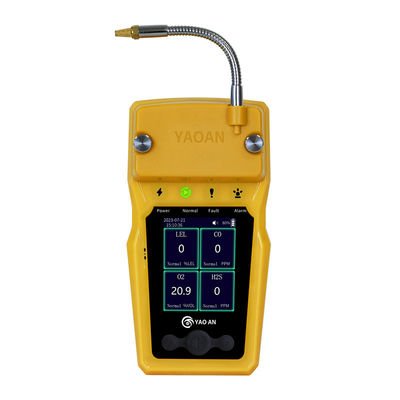 LEL CO H2S O2 Gas Portable Multi-Gas Leak Detector With Vibration And Audible Alarms