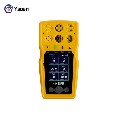 CE ATEX 6 In 1 Portable Gas Detector CO CO2 H2S CL2 NH3 CH4 NO2 H2 Multi Gas Detector